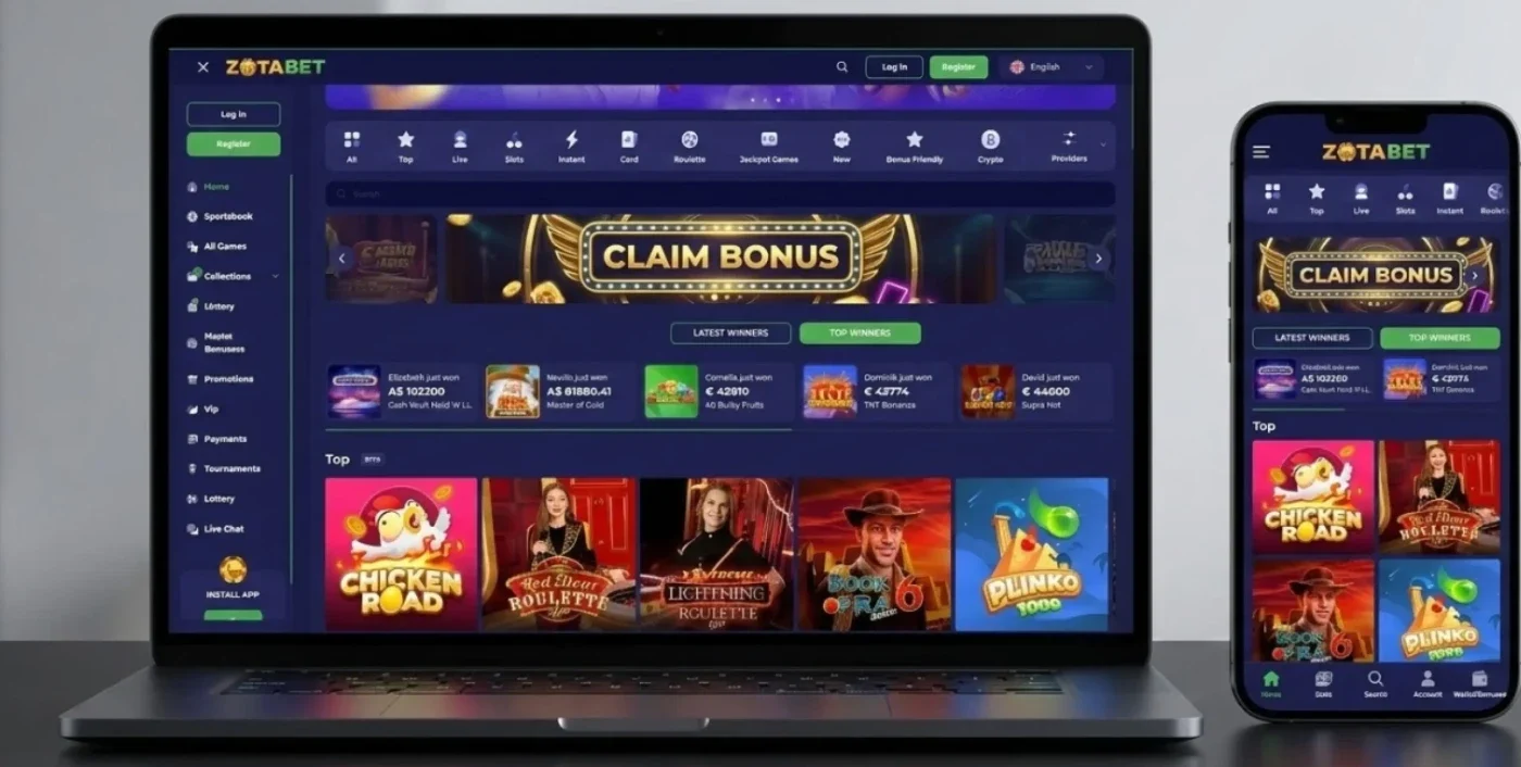 Zotabet Mobile and Desktop